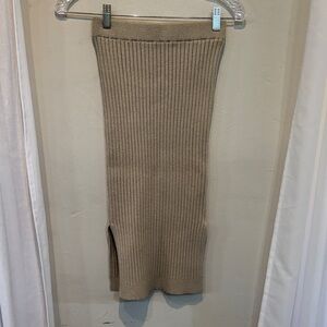 NA-KD Grey Midi Knit Skirt